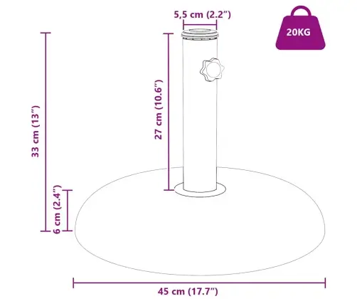 Saulessarga Pamatne Daudzkrāsains Un Melns 45 X 45 X 40 Cm Vidaxl