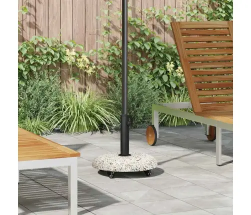 Ritenīšu Parasola Bāze 37/42/52/58Mm Stabiem - Daudzkrāsains Betons Vidaxl