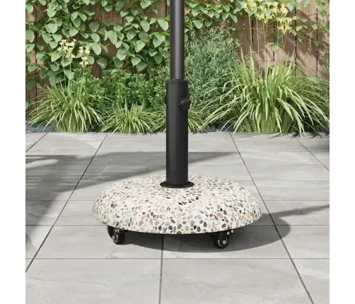 Ritenīšu Parasola Bāze 37/42/52/58Mm Stabiem - Daudzkrāsains Betons Vidaxl