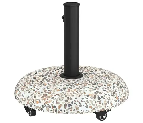 Ritenīšu Parasola Bāze 37/42/52/58Mm Stabiem - Daudzkrāsains Betons Vidaxl