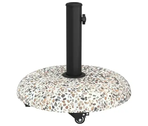 Ritenīšu Parasola Bāze 37/42/52/58Mm Stabiem - Daudzkrāsains Betons Vidaxl