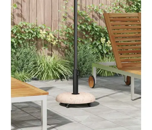 Ratiņu Parasola Pamatne 37/42/52/58Mm Rāmjiem Dzeltenā Betonā Vidaxl