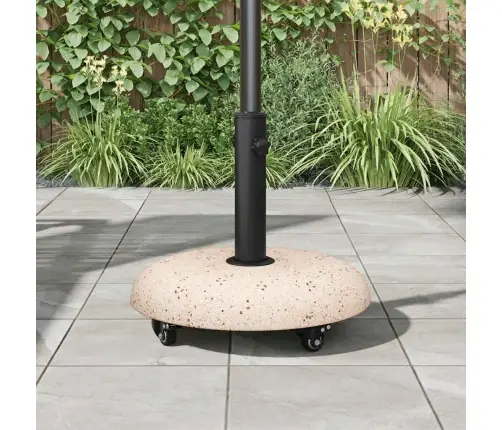 Ratiņu Parasola Pamatne 37/42/52/58Mm Rāmjiem Dzeltenā Betonā Vidaxl