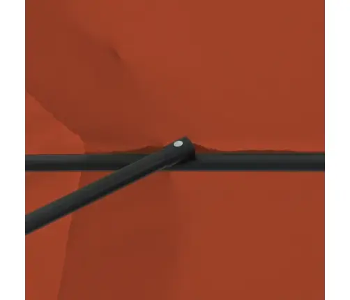 Sodo Skėtis Raudona Ir Juoda 395 X 395 X 245 Cm