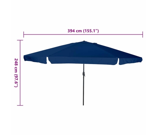 Dārza Parasol 395 Cm X 245 Cm Azure Zils Vidaxl