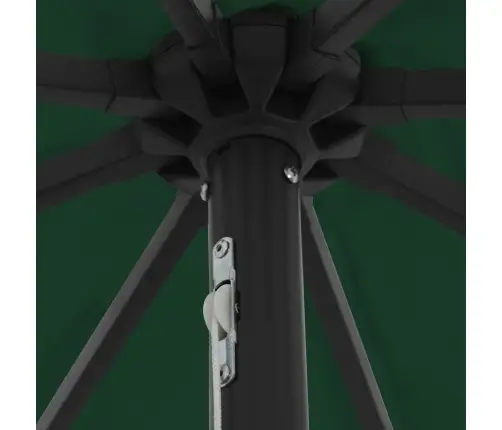 Dārza Parasols Meža Zaļa 395 X 395 X 245 Cm Poliestera, Tērauda Vidaxl
