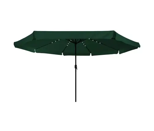 Dārza Parasols Meža Zaļa 395 X 395 X 245 Cm Poliestera, Tērauda Vidaxl