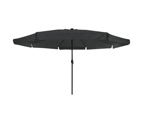 Dārza Saules Parasol Ar Led Gaismām Ø395 X 245 Cm, Antracīts Vidaxl
