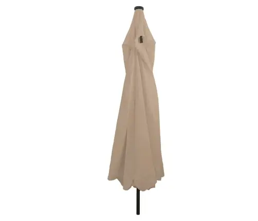 Sodo Skėtis Taupe Ir Juoda 395 X 395 X 245 Cm