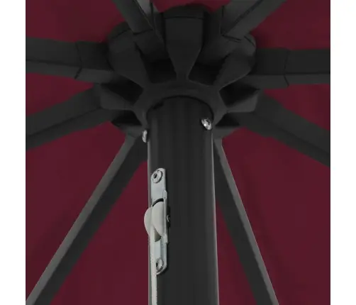 Aedapara Punane Ja Must 395 X 395 X 245 Cm Polüester Ja Teras