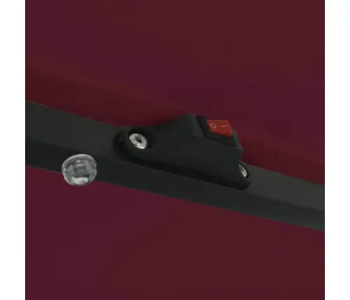 Aedapara Punane Ja Must 395 X 395 X 245 Cm Polüester Ja Teras