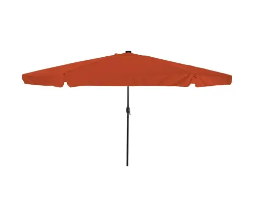Dārza Parasole Ar Led Gaismām Ø395X245 Cm Terakota Vidaxl