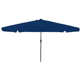 Dārza Parasols Zils Un Melns 395 X 395 X 245 Cm Vidaxl