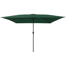 Dārza Parasols Zaļš Un Melns 295 X 295 X 245 Cm Vidaxl