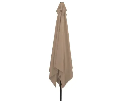 Sodo Skėtis Taupe Ir Juoda 295 X 295 X 245 Cm