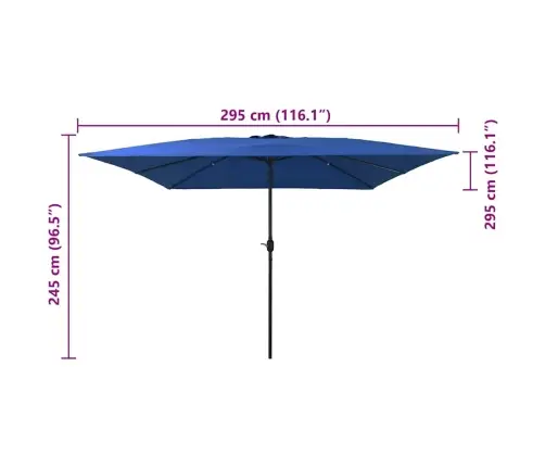 Aedapara Azurblau 295 X 295 X 245 Cm Polüester Ja Teras