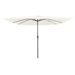 Dārza Parasols Balts Un Melns 295 X 295 X 245 Cm Vidaxl