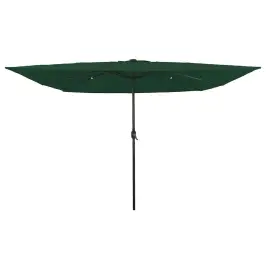 Dārza Parasols Zaļš Un Melns 295 X 295 X 245 Cm Vidaxl