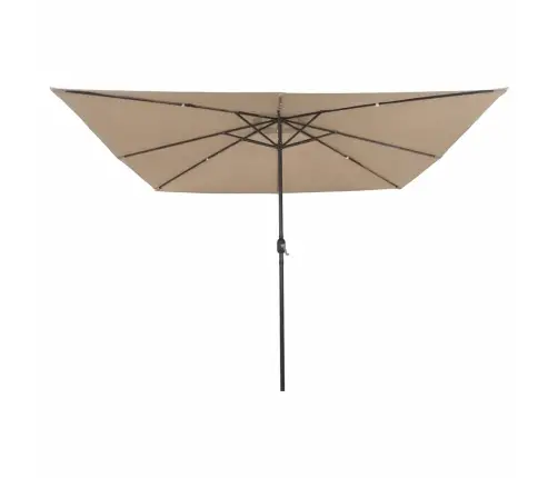 Kvadrātveida Dārza Saules Pārsegs Ar Led Gaismām 295 X 245 Cm Pelēkbrūns Vidaxl
