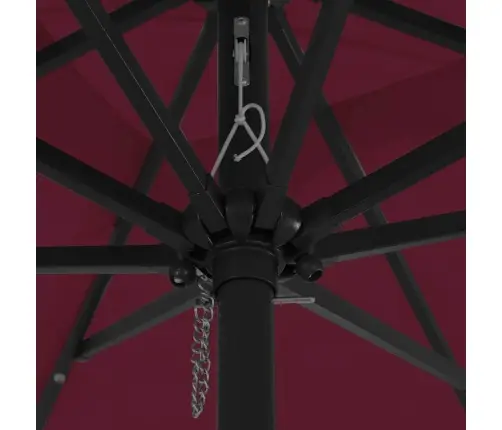 Aedapara Punane Ja Must 295 X 295 X 245 Cm Polüester Ja Teras