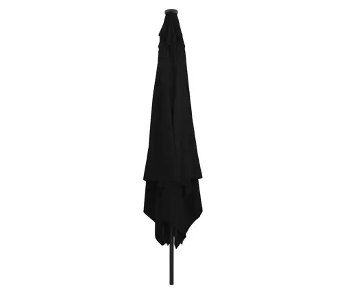 Melns Kvadrātveida Dārza Saules Lukturis Ar Led Gaismām 295X245 Cm Vidaxl