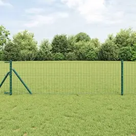 Eiropas Žogs Zaļa 0.6 X 10 M Pvc Pārklāts Dzelzs Vidaxl