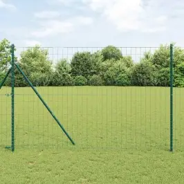 Eiropas Žogs Zaļa 1.5 X 10 M Pvc Pārklāts Dzelzs Vidaxl