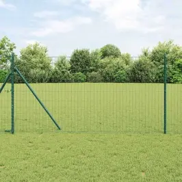 Eiropas Žogs Zaļa 1 X 25 M Pvc Pārklāts Dzelzs Vidaxl