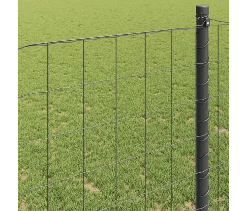 Eiropas Žogs Pelēks 0.6X10 M Tērauds Vidaxl