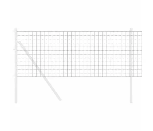 Eiropas Žogs Pelēks 0.4X25 M Tērauds Vidaxl