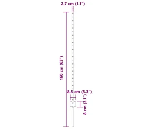 Aiapost 22 Pcs Roheline 160 Cm Teras