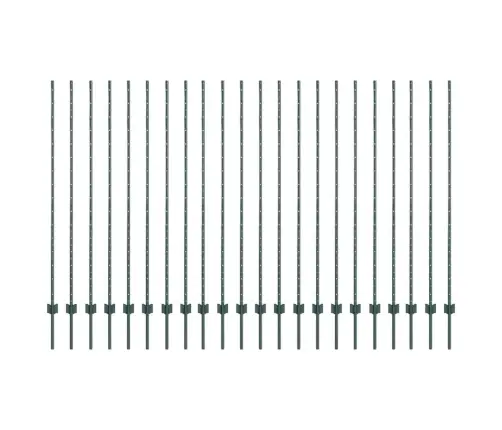 Sudraba Žogu Stabi 22 Pcs Zaļa Standarta Tērauds Vidaxl