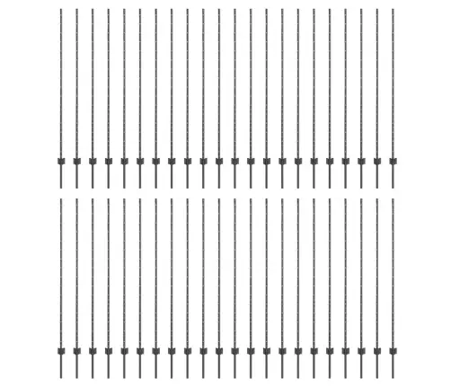Sudraba Žogu Stabi 44 Pcs Pelēka Standarta Vidaxl