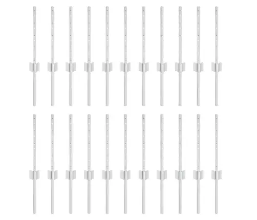 Žoga Stabi 22 Pcs Sudraba 50 X 0.4 M Cinkots Tērauds Vidaxl