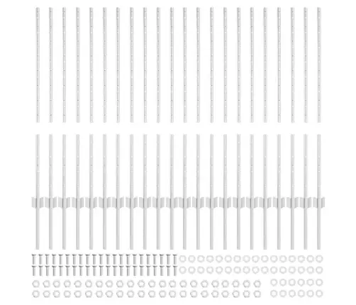 Aiapost 22 Pcs Hõbedane 140 Cm Teras