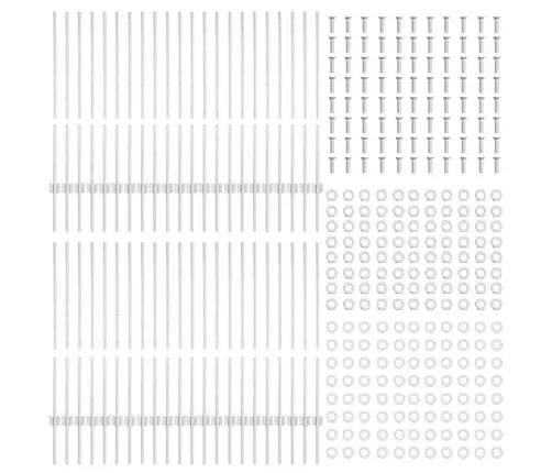 Tvorelės Stulpas 44 Pcs Sidabro 140 Cm Plienas