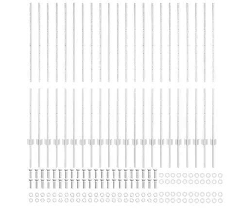Aiapost 22 Pcs Hõbedane 180 Cm Teras