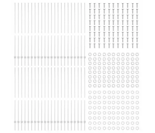 Aiapostid 88 Pcs Hõbedane 200 Cm Teras