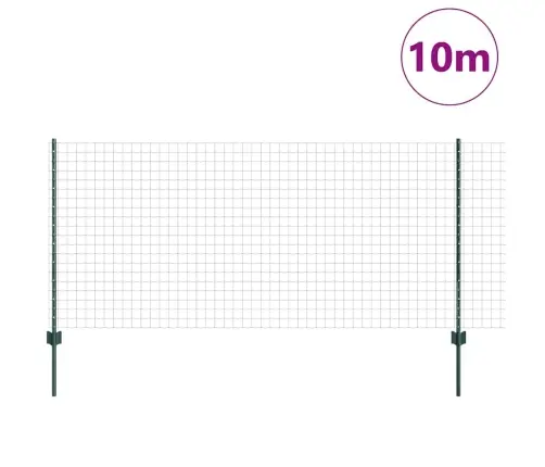 Eiropas Žogs Ar 5 U Stabiem Zaļš 1X10 M Tērauds Vidaxl