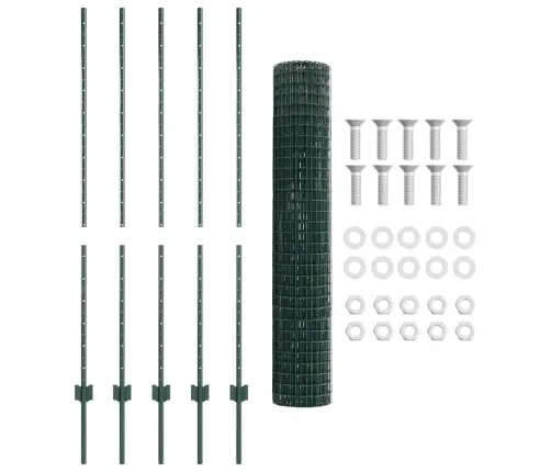 Tvora Su Stulpais Žalia 1.4 X 10 M Plienas