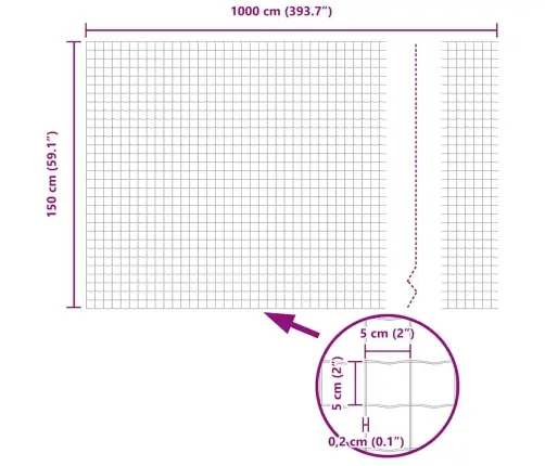 Eiro Žogs Ar 5 U Stabiem Zaļais 1.5X10 M Tērauds Vidaxl