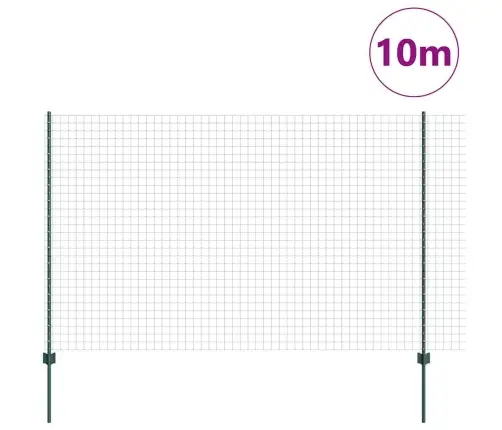 Eiro Žogs Ar 5 U Stabiem Zaļa 1.6X10 M Tērauda Vidaxl