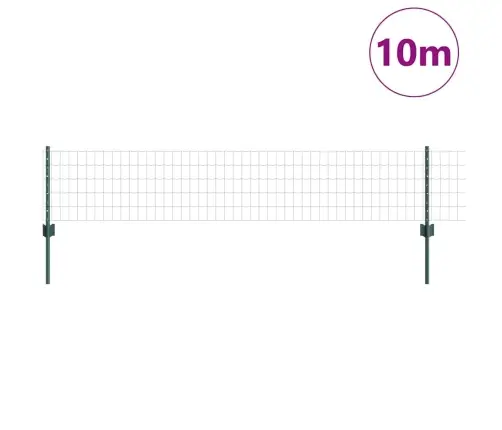 Tvora Su Stulpais Žalia 0,4 X 10 M Plienas Ir Pvc