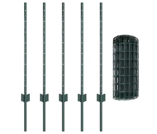 Eiro Žogs Ar 5 U Balstiem 0.8X10 M Zaļš Tērauds Vidaxl