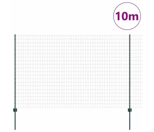 Eiropas Žogs Ar 5 U Postes Zaļā 1.5X10 M Tērauds Vidaxl