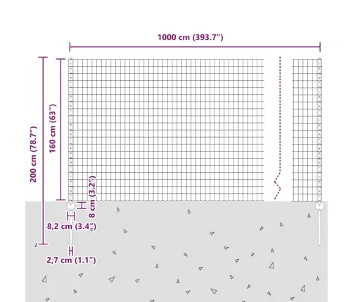 Eiropas Žogs Ar 5 U Stabiem, Zaļš, 1.6X10 M, Tērauds Vidaxl