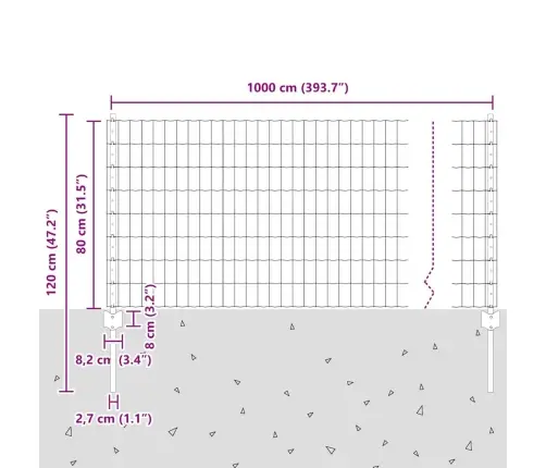 Eiropas Žogs Ar 5 U Stabiem Zaļš 0.8X10 M Tērauds Vidaxl