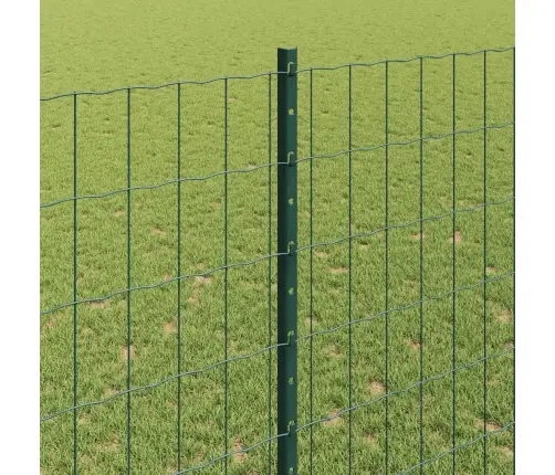 Vidaxl Zaļais Eiropas Žogs Ar 5 U Stabiem 1.4X10 M Tēraudā