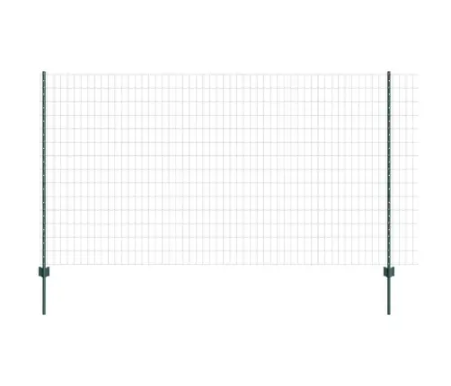 Vidaxl Zaļais Eiropas Žogs Ar 5 U Stabiem 1.4X10 M Tēraudā