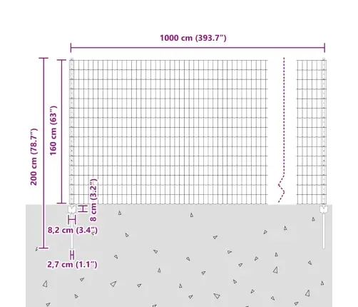 Euro Žogs Ar 5 U Stabiem Zaļš 1.6X10 M Tērauds Vidaxl